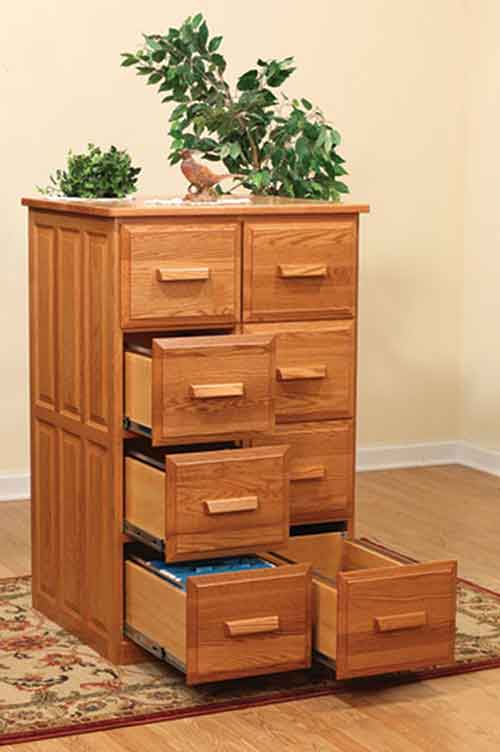 Double Vertical File Cabinet 8-Drawers