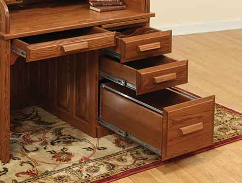 Tradtional Flat Top Desk with Raised Panels