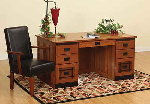 Mission Flat Top Desk - Click Image to Close