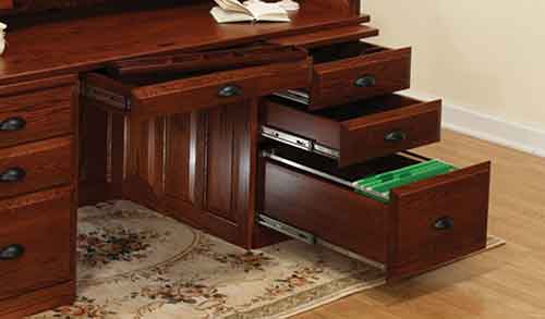 Traditional Rolltop Drawers on Top