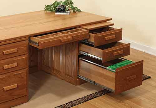 Tradition Executive Desk with Raised Panel Back