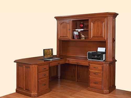 Fifth Avenue Executive L-Desk with Hutch