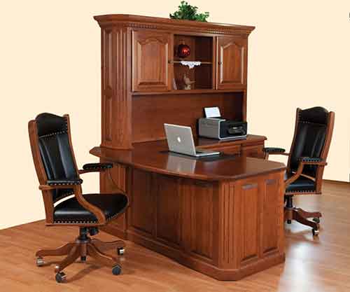 Fifth Avenue Executive L-Desk with Hutch