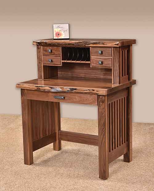 JDs Deluxe Writing Desk with Live Edge - Click Image to Close