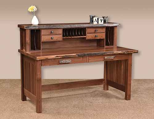 JDs Deluxe Writing Desk with Live Edge - Click Image to Close