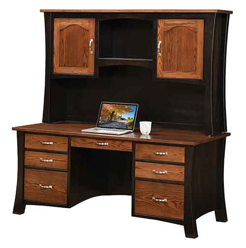 Jefferson Flat Top Desk Legal Size Drawers