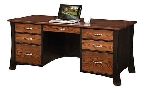 Jefferson Flat Top Desk Legal Size Drawers