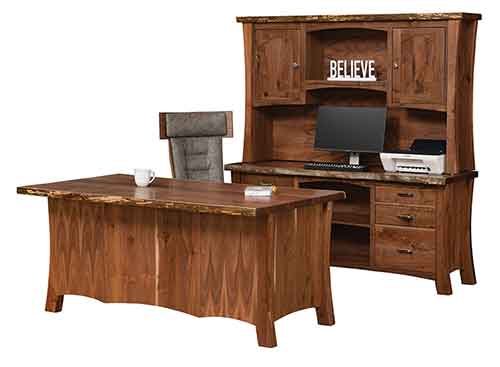 Lexington Executive Desk with Live Edge - Click Image to Close